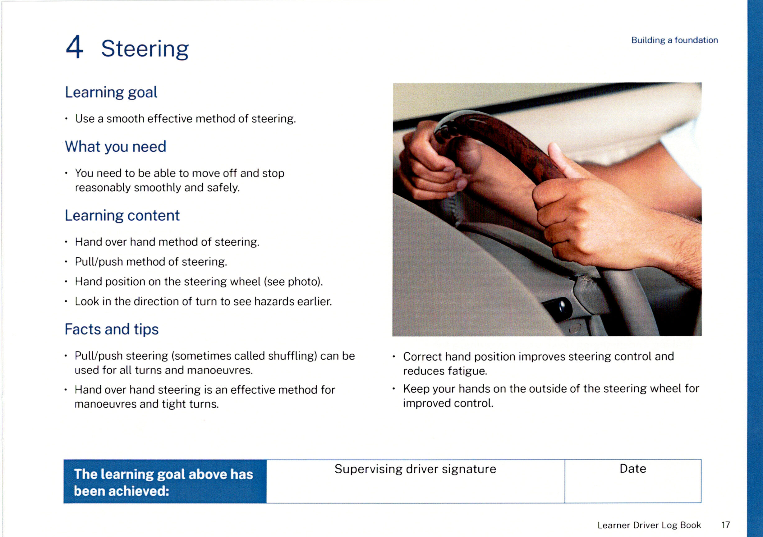 Learning Goal 4 Steering techniques
